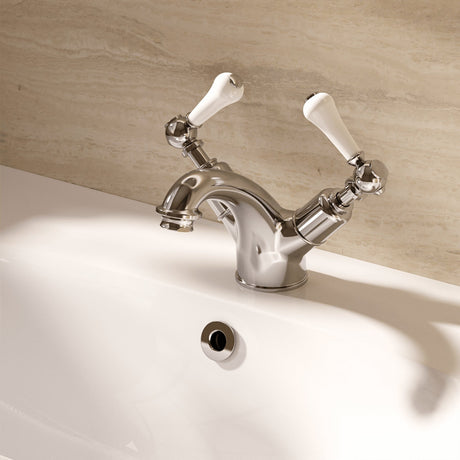 Crosswater Mono Basin Tap Crosswater Belgravia Lever Mono Basin Mixer Tap with Waste in Chrome