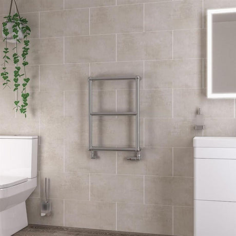 Eastbrook Traditional Towel Rail Eastbrook Stour Vertical Traditional Heated Towel Rail - 690 x 500mm - Chrome