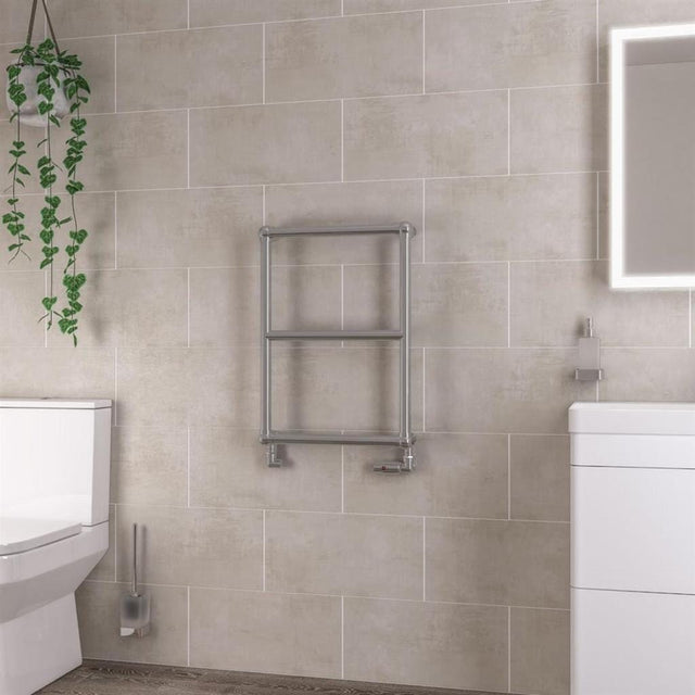 Eastbrook Traditional Towel Rail Eastbrook Stour Vertical Traditional Heated Towel Rail - 690 x 500mm - Chrome