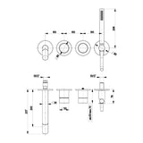 Clearwater Wall Mounted Bath Tap Clearwater Ixora Wall Mounted Bath Shower Mixer Tap in 316 Stainless Steel