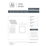 JTP Fixed Shower Head JTP HIX 400mm Square Ceiling Mounted Shower Head