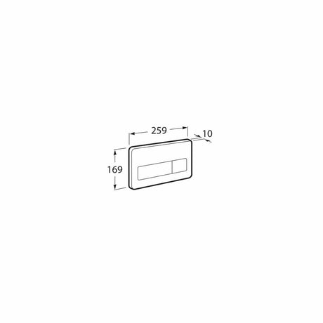Roca Flush Plate Roca Duplo One PL3 Pro Flush Plate Dual Flush in Stainless Steel