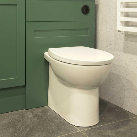 Aquarius Bathrooms Back To Wall Toilet Aquarius QualEco Back To Wall Rimless Toilet with Soft Close Seat
