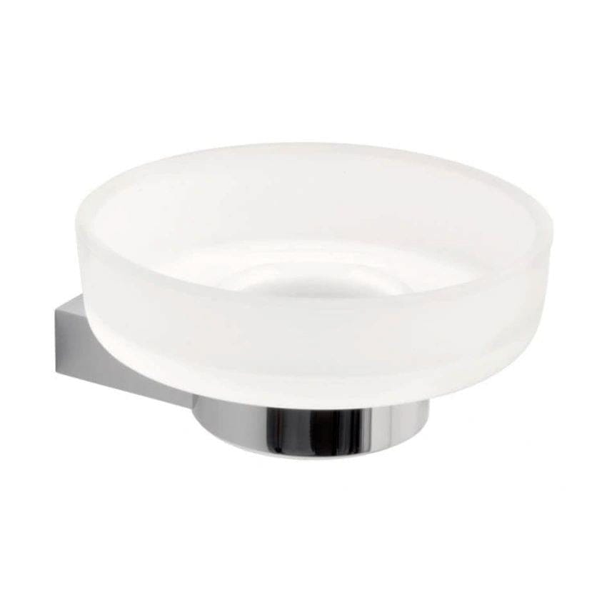 Vado Soap Dish Vado Infinity Frosted Glass Soap Dish and Holder in Chrome