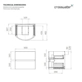 Crosswater Wall Mounted Vanity Unit Crosswater Svelte Wall Hung Vanity Unit with Basin