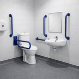 Aquarius Bathrooms Doc M Pack Aquarius Doc M Pack including Comfort Height Close Coupled Toilet, Basin and Grab Rails