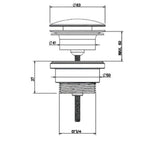Crosswater Basin Waste Crosswater Universal Click Clack Basin Waste