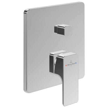 Villeroy & Boch Concealed Shower Valve Chrome Villeroy & Boch Subway 3.0 2-Outlet Single Lever Trim Set Mixer