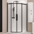 Eastbrook Quadrant Shower Enclosure Matt Black / 1000 x 800mm / Left Handed Eastbrook Corniche 2000 8mm Quadrant Shower Enclosure