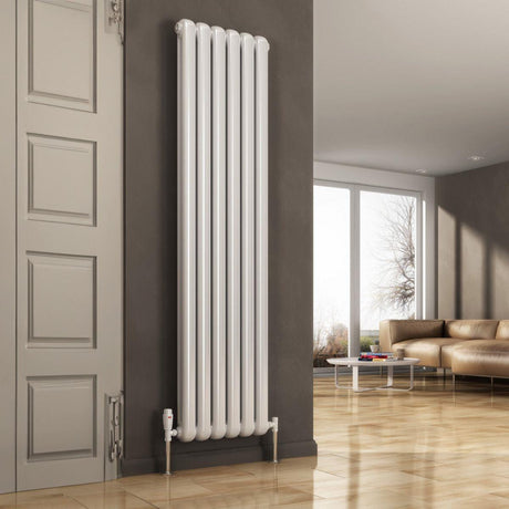 Reina Column Radiator 1800 x 440mm / White Reina Coneva Vertical Column Radiator