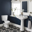 Aquarius Bathrooms Pedestal Basin Aquarius Harewood Traditional 560mm 2 Tap Hole Basin with Pedestal