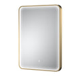 Aquarius Bathrooms Illuminated Mirror Brushed Brass Aquarius Lumine Inset Framed LED Touch Sensor Rectangular Mirror - 700 x 500mm