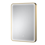 Aquarius Bathrooms Illuminated Mirror Brushed Brass Aquarius Lumine Inset Framed LED Touch Sensor Rectangular Mirror - 700 x 500mm