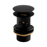 Imex Basin Waste Matt Black Imex Basin Solid Brass Slotted Clicker Waste