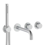 Roca Concealed Shower Set Roca T-Multi Thermostatic Concealed Shower Valve with Pencil Handset, Holder, Hose and Bath Spout