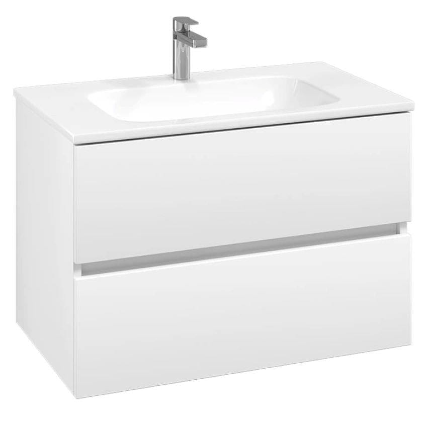 Villeroy & Boch Wall Mounted Vanity Unit Villeroy & Boch Arto Wall Mounted 800mm Two Drawer Vanity Unit with Basin