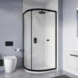 Crosswater Quadrant Shower Enclosure Matt Black / 1000 x 800mm Crosswater Clear 6 Quadrant Shower Enclosure