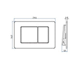 Imex Wall Hung WC Frame Imex Adjustable 1070-1270mm Wall Mounted Frame and Cistern with Stainless Steel Flush Plate