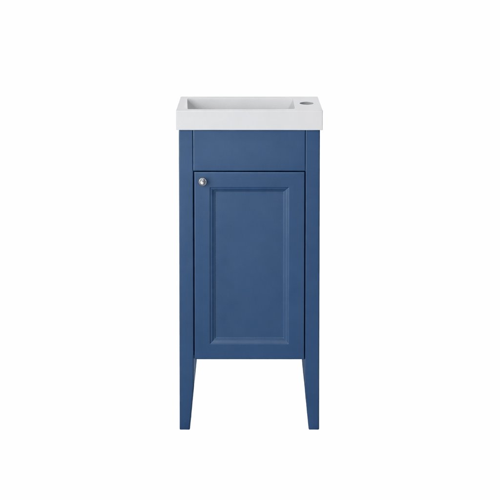 Heritage Cloakroom Vanity Unit Maritime Blue Heritage Caversham 400mm Floor Standing Cloakroom Vanity Unit and Basin Bundle