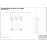 Eastbrook Column Radiator Eastbrook Rivassa Traditional 3 Column Radiator in Bronze Effect