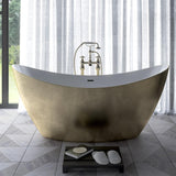 Heritage Roll Top and Slipper Freestanding Bath Gold Effect Heritage Hylton Freestanding Acrylic Double Ended Slipper Bath