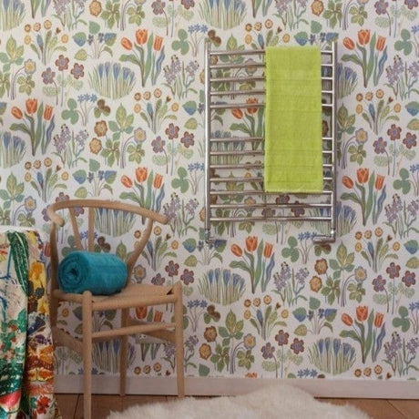 JIS Ladder Rail 700 x 620mm / Polished Chrome / Central Heating JIS Sussex Camber Vertical Stainless Steel Curved Heated Towel Rail