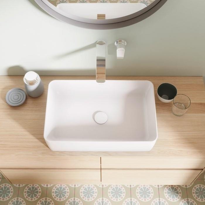 Villeroy & Boch Countertop Basin Villeroy & Boch Collaro 560mm Rectangular Countertop Basin in White Alpin