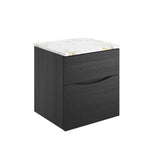 Crosswater Wall Mounted Vanity Unit Crosswater Glide II Wall Mounted Two Drawer Vanity Unit with Worktop
