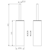 Crosswater Toilet Brush Crosswater Mio Wall Mounted Toilet Brush and Holder