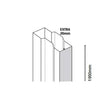 Merlyn Extension Profile Merlyn 8 Series Frameless Extension Profile for Bifold Shower Doors