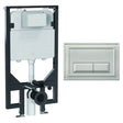 Crosswater Wall Hung WC Frame Belgravia Plate in Brushed Nickel Crosswater 1.14m Ultra Slim Depth Dual Flush WC Support Frame Set with Flush Plate