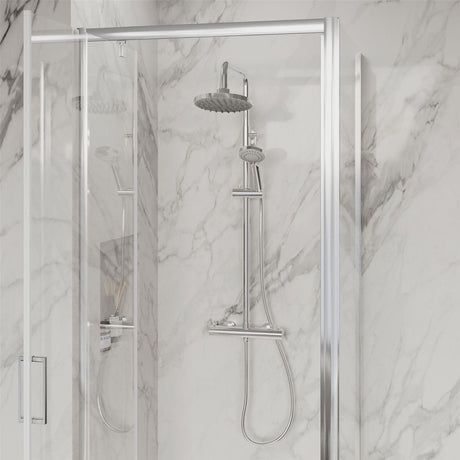 Aquarius Bathrooms Pivot Shower Door Chrome / 800mm Aquarius Urbano 6mm Pivot Shower Door