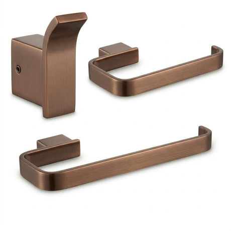 Aquarius Bathrooms Accessory Set Brushed Bronze Aquarius FT 3 Piece Bathroom Accessory Pack