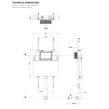 Crosswater Concealed Cistern Crosswater Slimline Dual Flush 0.53m Concealed Cistern for Flush Plates