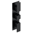 Aquarius Bathrooms Concealed Shower Valve Matt Black Aquarius Tetra 3-Outlet Triple Handle Thermostatic Concealed Valve with Diverter