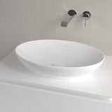 Villeroy & Boch Countertop Basin Villeroy & Boch Loop & Friends Oval Countertop Basin in White Alpin