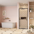 Crosswater Infold Shower Door Matt Black / 2000 x 800 Crosswater Asura 8mm Infold Shower Door