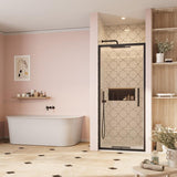 Crosswater Infold Shower Door Matt Black / 2000 x 800 Crosswater Asura 8mm Infold Shower Door