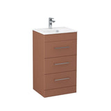 Imex Floor Standing Vanity Unit Imex Croma Floor Standing Three Door 500mm Vanity Unit with 1 Tap Hole Basin