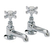 Heritage Pillar Basin Tap Chrome Heritage Dawlish Basin Pillar Taps (Pair)