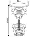 Laufen Basin Waste Laufen Unslotted Pop-Up Basin Waste with SaphirKeramik Cover