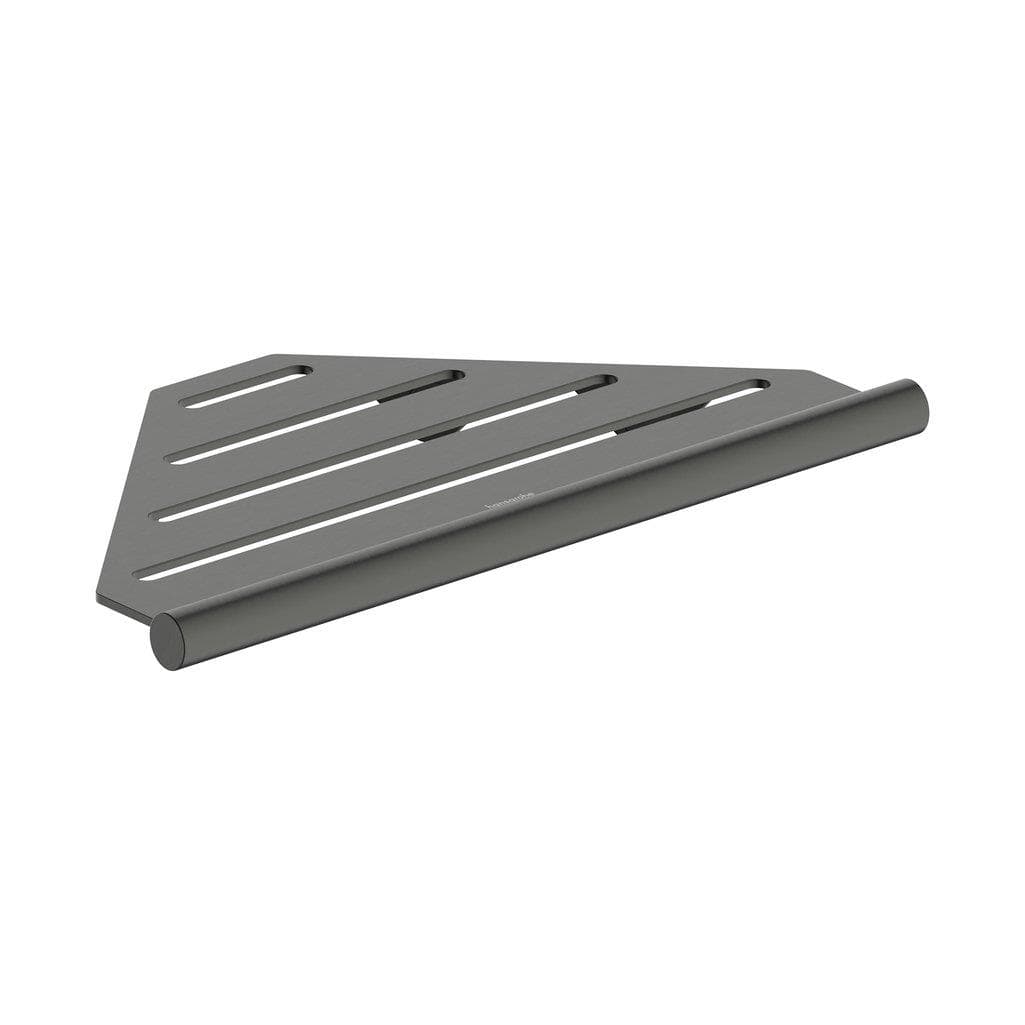 Hansgrohe Shelf Brushed Black Chrome Hansgrohe Addstoris S Corner Shelf