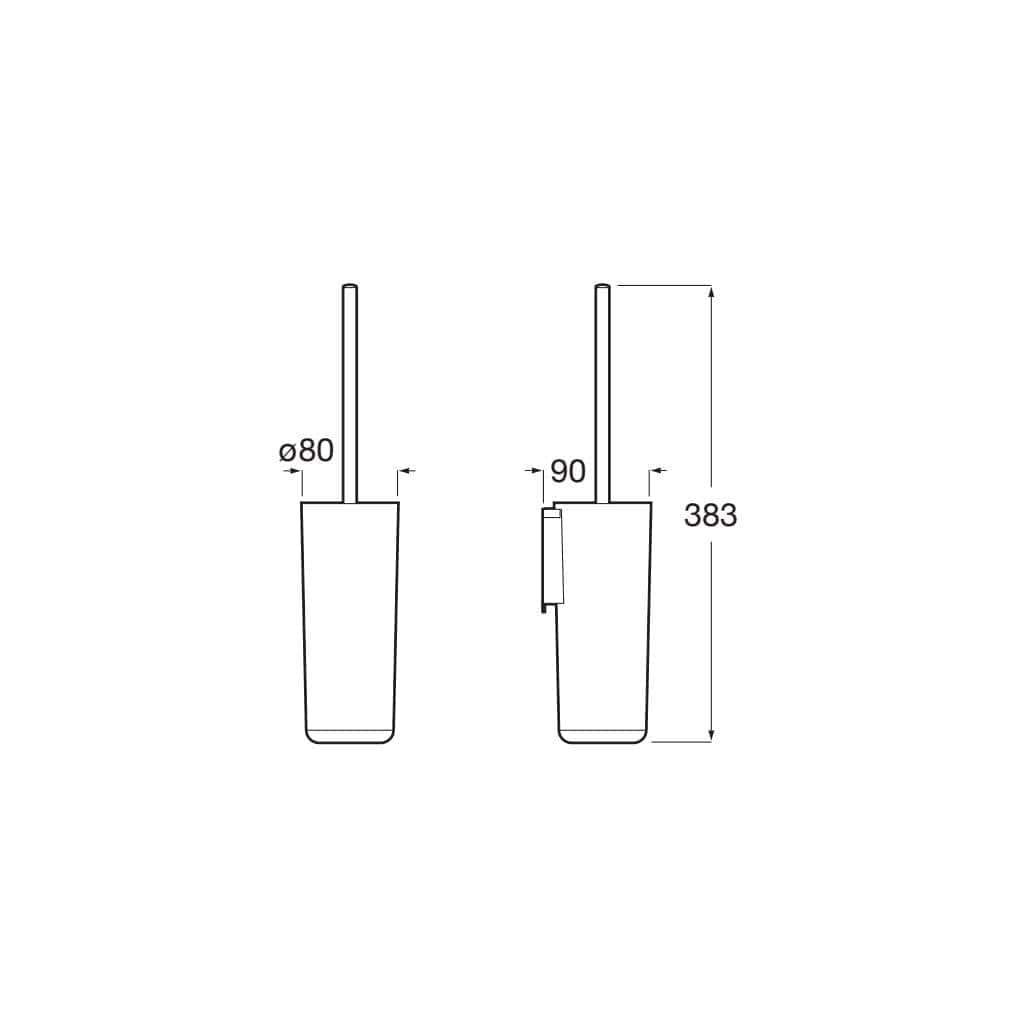 Roca Toilet Brush Roca Sonata Wall Mounted Toilet Brush and Holder