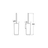 Roca Toilet Brush Roca Sonata Wall Mounted Toilet Brush and Holder