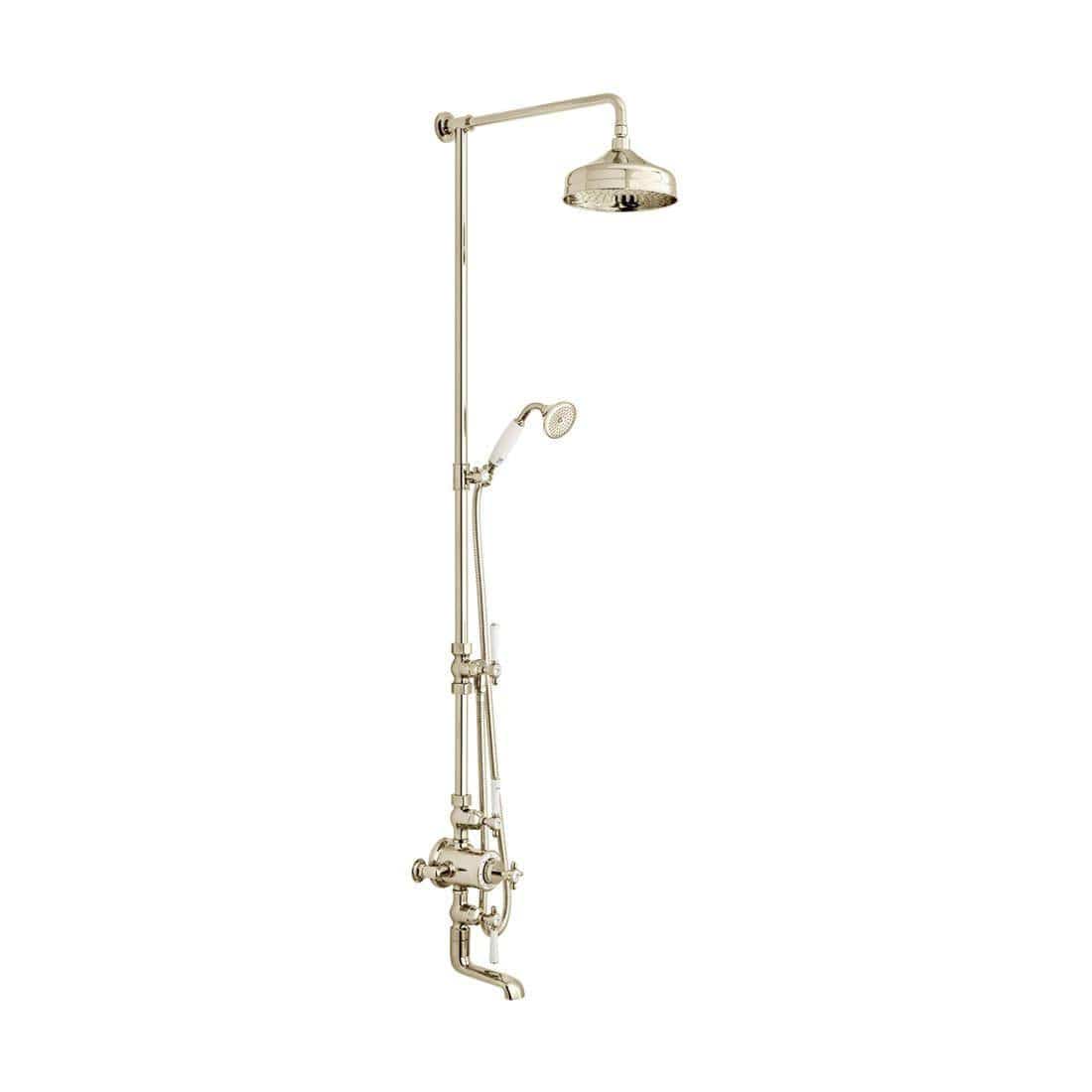 Vado Exposed Shower Set Booth & Co. Axbridge Exposed Shower Valve Set with Rigid Riser, Shower Head, Handset and Bath Spout