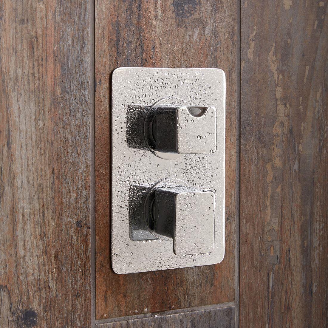 Vado Concealed Shower Valve Vado Phase 2 Outlet, 2 Handle Vertical Thermostatic Shower Valve in Chrome