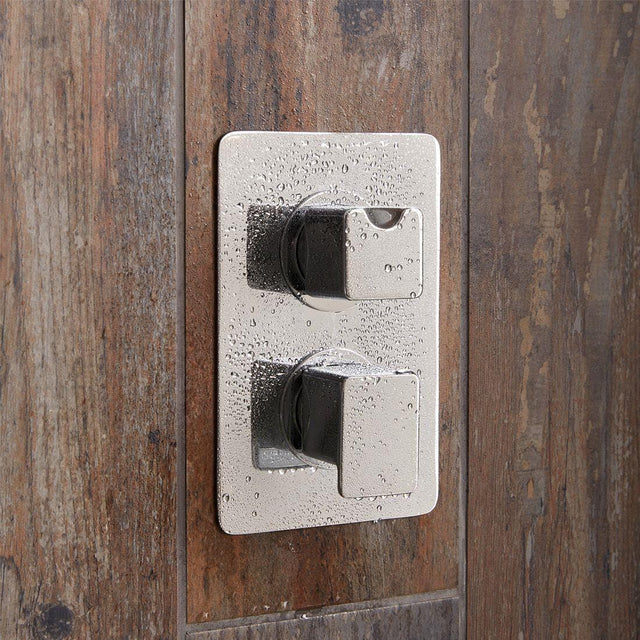 Vado Concealed Shower Valve Vado Phase 2 Outlet, 2 Handle Vertical Thermostatic Shower Valve in Chrome