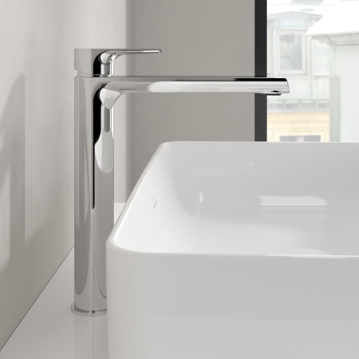 Villeroy and Boch Tall Basin Tap Villeroy & Boch Liberty Single Lever Tall Basin Mixer