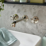 Vado Wall Mounted Basin Tap Bright Nickel Booth & Co. Axbridge Wall Mounted Basin Mixer Tap