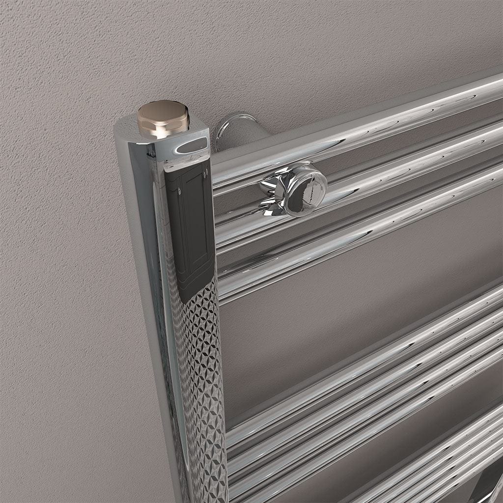 Eastbrook Ladder Rail Eastbrook Wendover Straight Vertical Heated Towel Rail - 800 x 400mm - Chrome